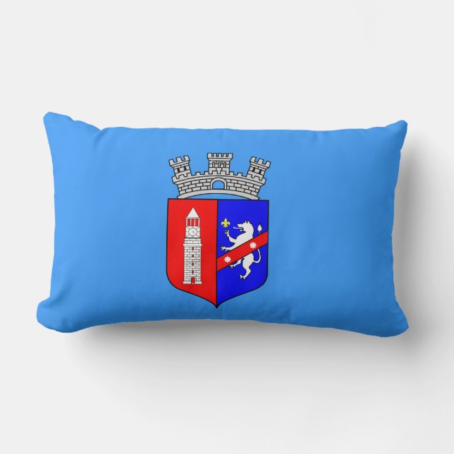 Vlag van Tirana, Albanië Lumbar Pillow Kussen (Voorkant)