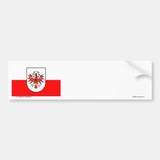 Vlag van Tirol, Oostenrijk Bumpersticker (Voorkant)