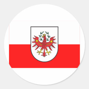Vlag van Tirol, Oostenrijk Ronde Sticker