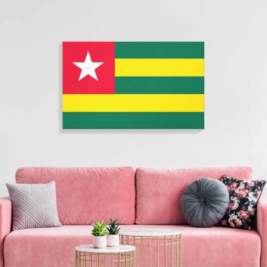 Vlag van Togo Canvas Afdruk (Insitu (Woonkamer))