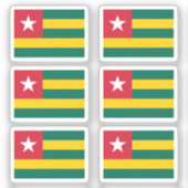 Vlag van Togo Collectie pack van 6 Sticker (Voorkant)