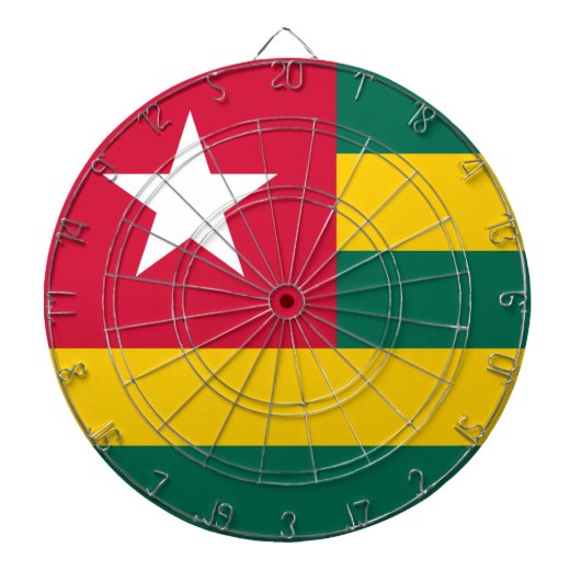 Vlag van Togo Dartbord (Voorkant)