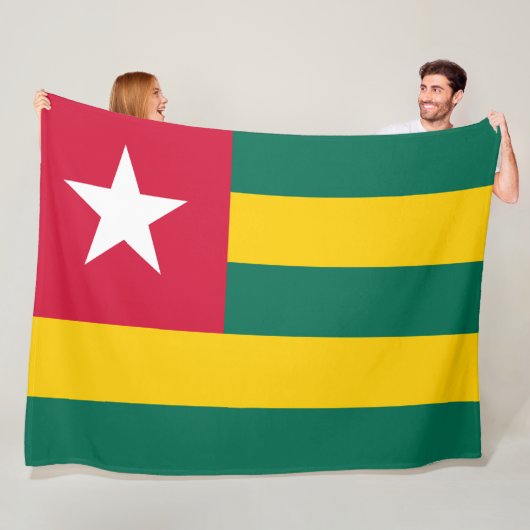 Vlag van Togo Fleece Deken (In situ)