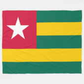 Vlag van Togo Fleece Deken (Voorkant (Horizontaal))