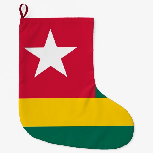 Vlag van Togo Grote Kerstsok (Voorkant)