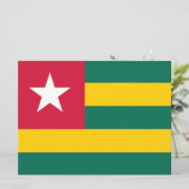 Vlag van Togo Kaart (Staand voorkant)