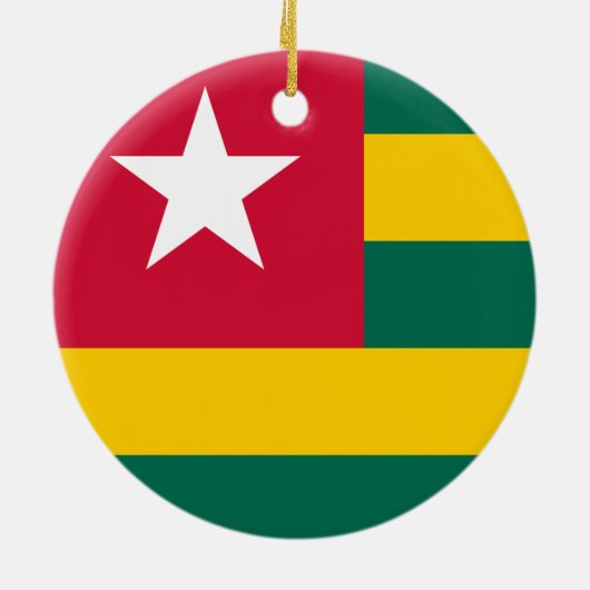 Vlag van Togo Keramisch Ornament (Achterkant)