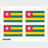 Vlag van Togo Rechthoekige Sticker (Vel)