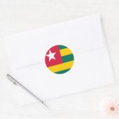 Vlag van Togo Ronde Sticker (Envelop)