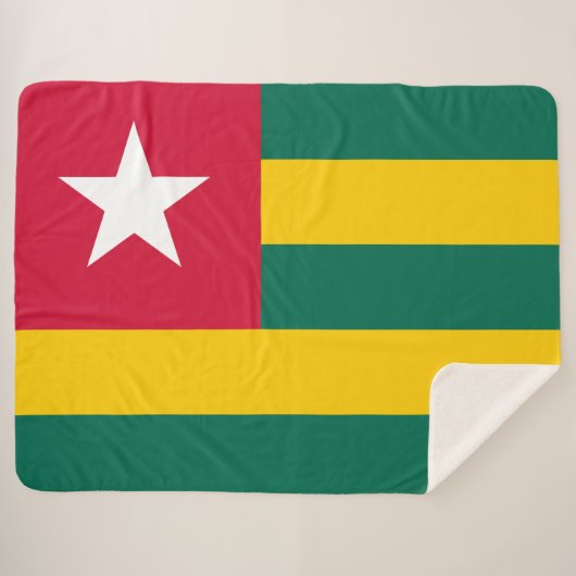 Vlag van Togo Sherpa Deken (Voorkant (horizontaal))
