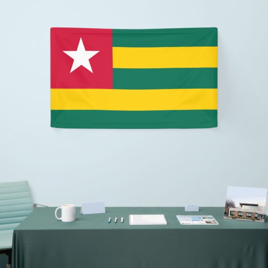 Vlag van Togo Spandoek (Beurs)