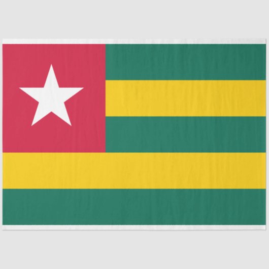 Vlag van Togo Tissuepapier (Voorkant)