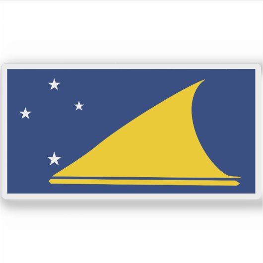 Vlag van Tokelau, Nieuw-Zeeland Sticker (Voorkant)