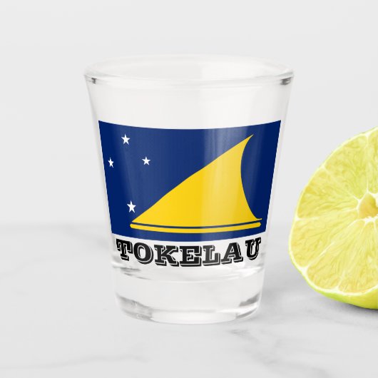 Vlag van Tokelau Shot Glass Glas (Voorkant)