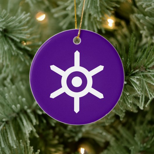 Vlag van Tokio (Japanse hoofdstad) Keramisch Ornament (Boom)