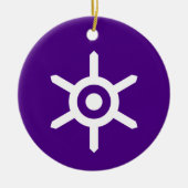 Vlag van Tokio (Japanse hoofdstad) Keramisch Ornament (Voorkant)