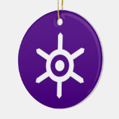 Vlag van Tokio (Japanse hoofdstad) Keramisch Ornament (Links)