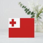 VLAG VAN TONGA BRIEFKAART (Staand voorkant)