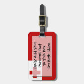 Vlag van Tonga Easy ID Personal Bagagelabel (Voorkant verticaal)