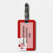 Vlag van Tonga Easy ID Persoonlijk Bagagelabel (Achterkant verticaal)