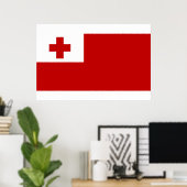 Vlag van Tonga Poster (Thuiskantoor)
