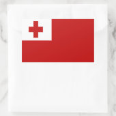 VLAG VAN TONGA RECHTHOEKIGE STICKER (Tas)