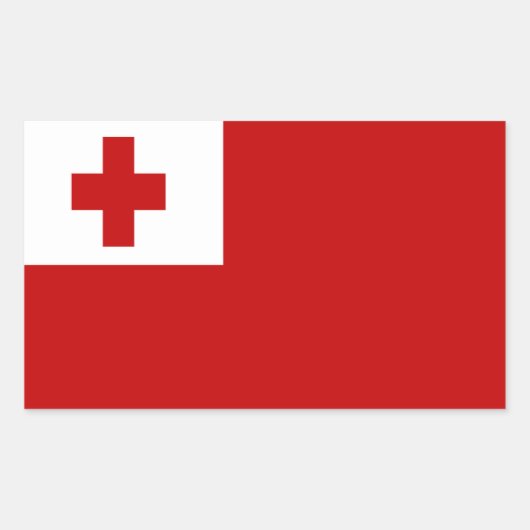 VLAG VAN TONGA RECHTHOEKIGE STICKER (Voorkant)
