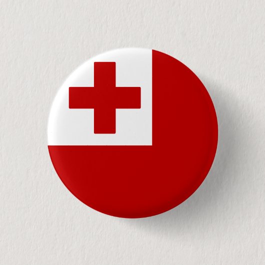Vlag van Tonga Ronde Button 3,2 Cm (Voorkant)