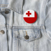 Vlag van Tonga Ronde Button 5,7 Cm (In situ)