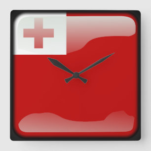 Vlag van Tonga Vierkante Klok
