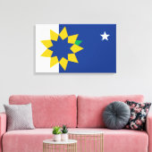 Vlag van Topeka (Kansas) Canvas Afdruk (Insitu (Woonkamer))