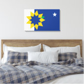 Vlag van Topeka (Kansas) Canvas Afdruk (Insitu (Slaapkamer))
