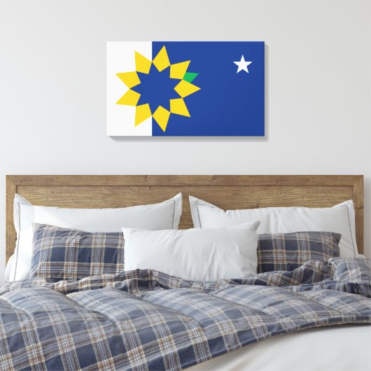 Vlag van Topeka (Kansas) Canvas Afdruk (Insitu (Slaapkamer))