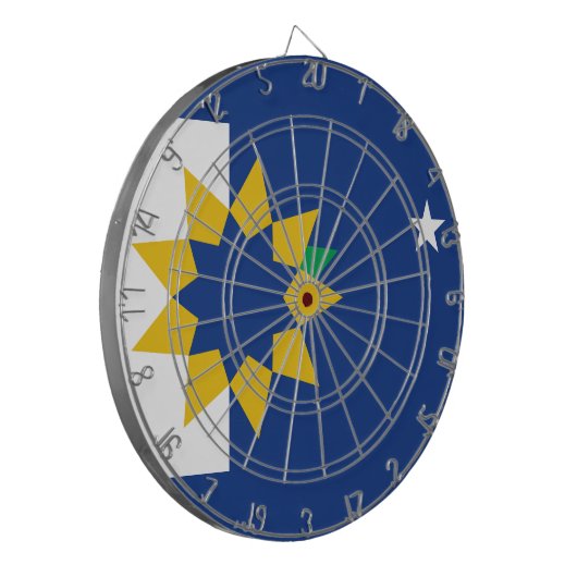 Vlag van Topeka, Kansas Dartbord (Voorkant Links)