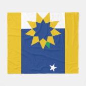 Vlag van Topeka, Kansas Fleece Deken (Voorkant (Horizontaal))