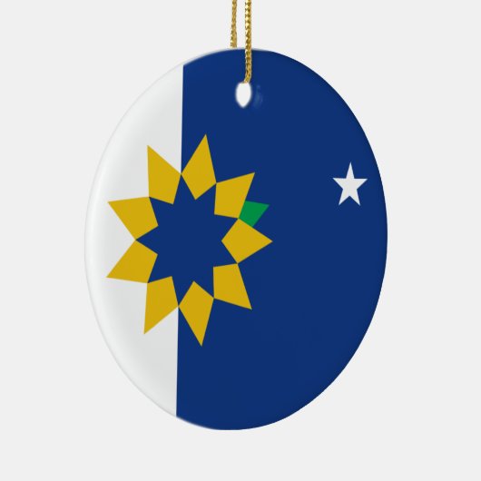 Vlag van Topeka (Kansas) Keramisch Ornament (Rechts)