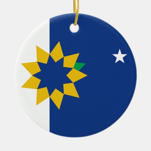 Vlag van Topeka (Kansas) Keramisch Ornament (Voorkant)