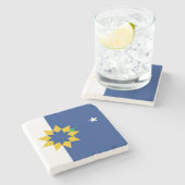 Vlag van Topeka (Kansas) Stenen Onderzetter (Zijkant)