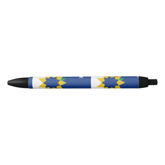 Vlag van Topeka, Kansas Zwarte Inkt Pen (Voorkant)