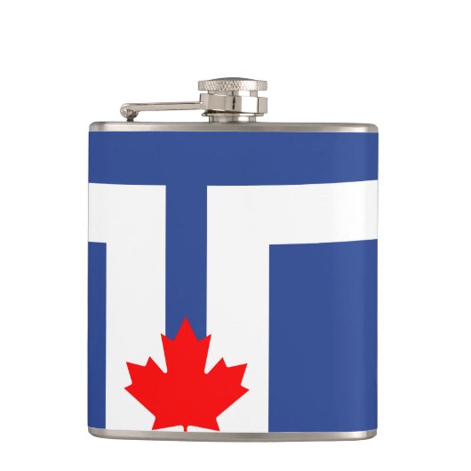 Vlag van Toronto, Ontario Fles Heupfles (Voorkant)