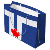 Vlag van Toronto, Ontario Gift Bag Groot Cadeauzakje (Achterkant Gekanteld)