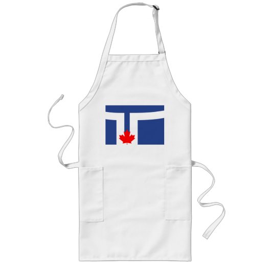 Vlag van Toronto, Ontario Long Apron Lang Schort (Voorkant)