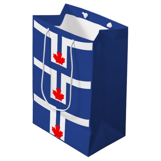 Vlag van Toronto, Ontario Medium Cadeauzakje (Voorkant Gekanteld)