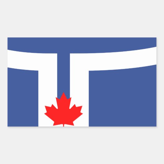 Vlag van Toronto, Ontario Rechthoekige Sticker (Voorkant)