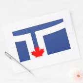 Vlag van Toronto, Ontario Rechthoekige Sticker (Envelop)