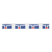 Vlag van Toronto, Ontario Satin Ribbon Satijnen Lint (Voorkant)
