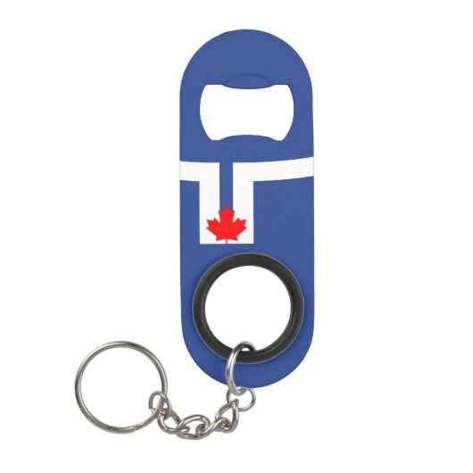 Vlag van Toronto, Ontario Sleutelhanger Bottle Ope Mini Flessenopener (Voorkant)