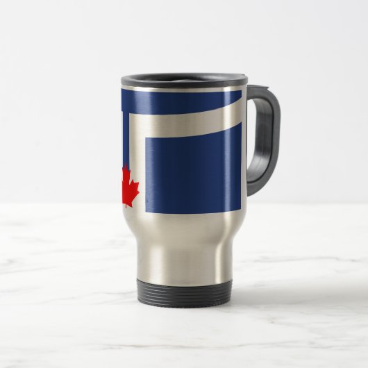 Vlag van Toronto, Ontario Travel Mug Reisbeker (Voorkant rechts)