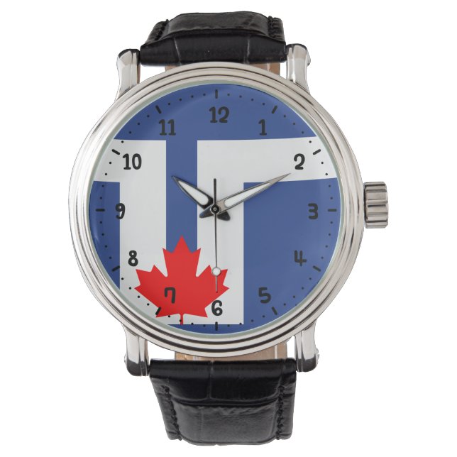 Vlag van Toronto, Ontario Watch Horloge (Voorkant)