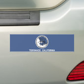 Vlag van Torrance (Californië) Bumpersticker (Op auto)